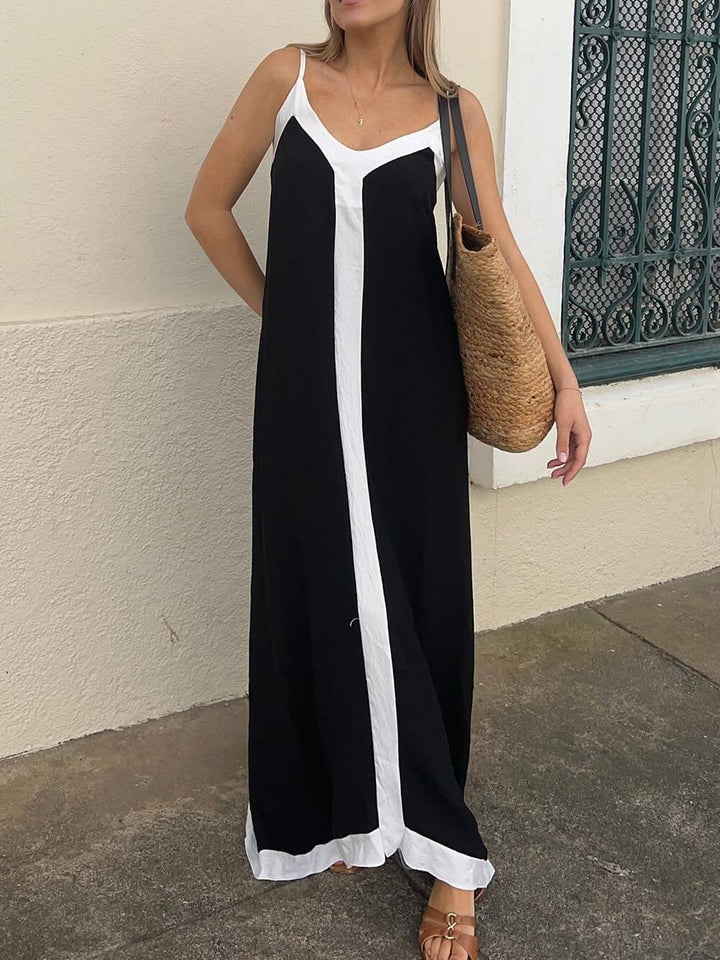 Lavechic Colorblock Suspender Dress