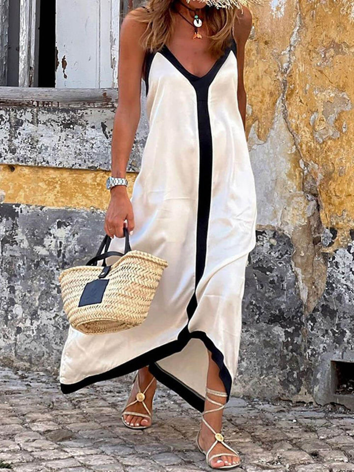 Lavechic Colorblock Suspender Dress